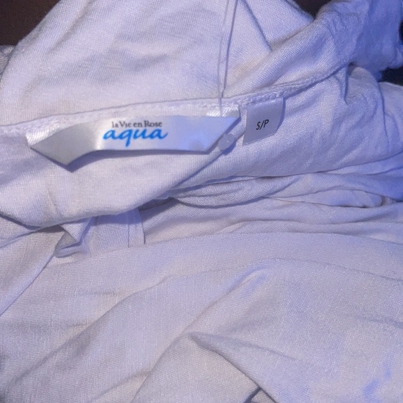 034 WHITE V-NECK KNOT FRONT DRESS - SMALL - Picture 8 of 9